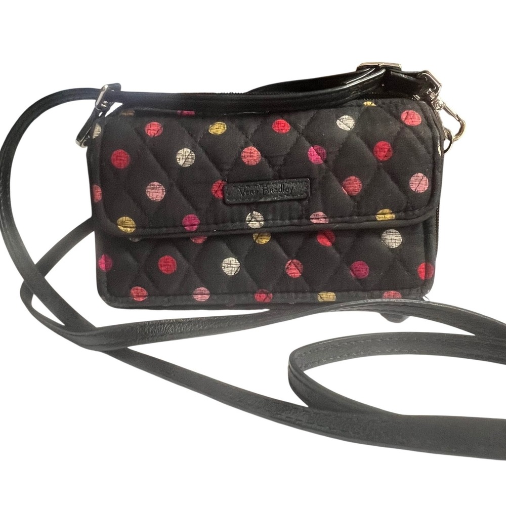 Vera Bradley Havana Dots Quilted  All In One‎ Crossbody Wallet Organzier Bag